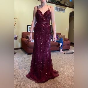 Never Worn, Never Altered. Size 4. Burgundy Prom Dress.